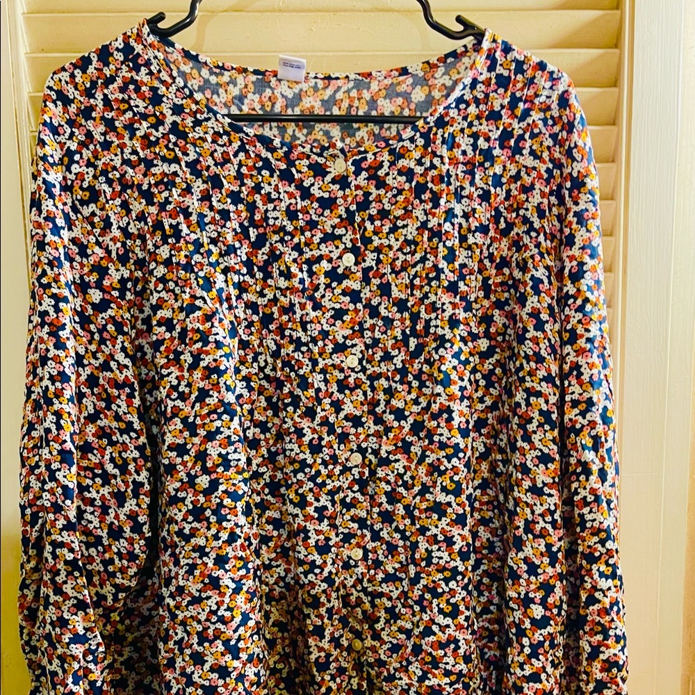 Long Sleeved Hippie Floral Blouse